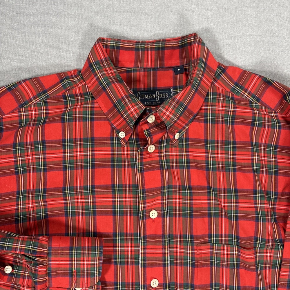 Gitman Bros Shirt Mens Medium Plaid Button Down Preppy Classic Lumberjack